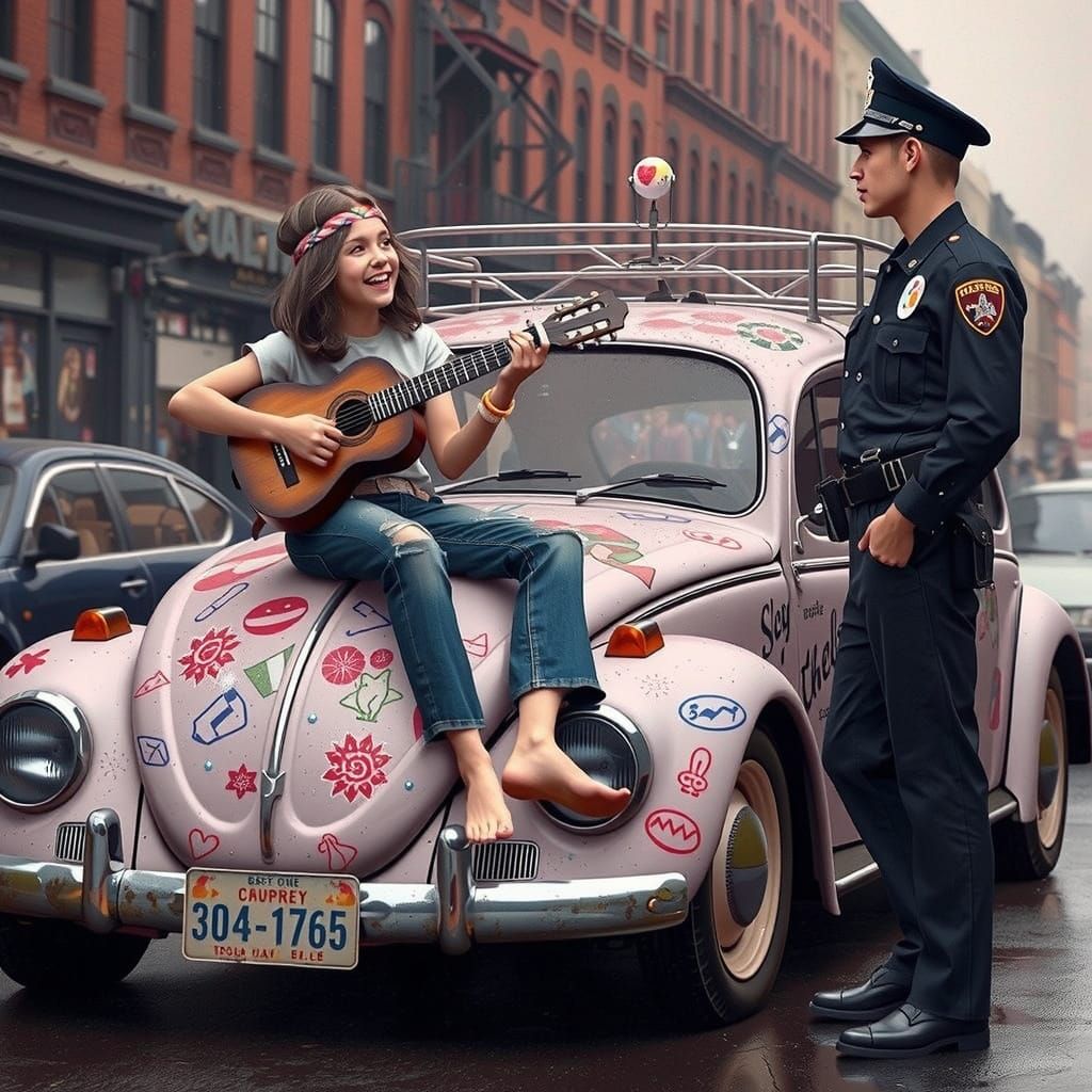 Futuristic Boy Croons into Retro Microphone