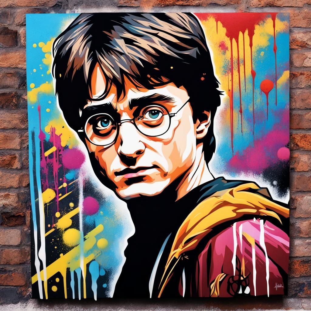 Harry Potter as Graffiti Splash Art