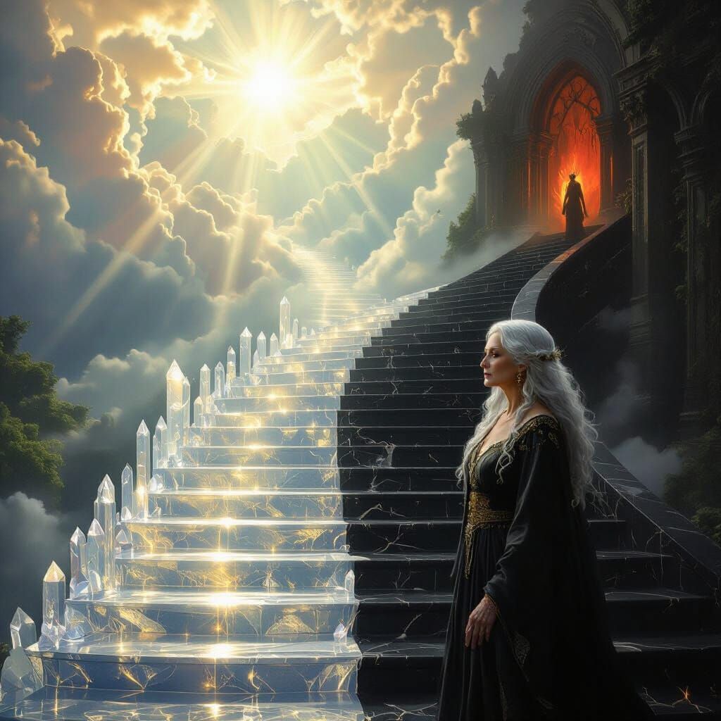 Crystal Staircase to Heaven vs Marble Staircase to Hell