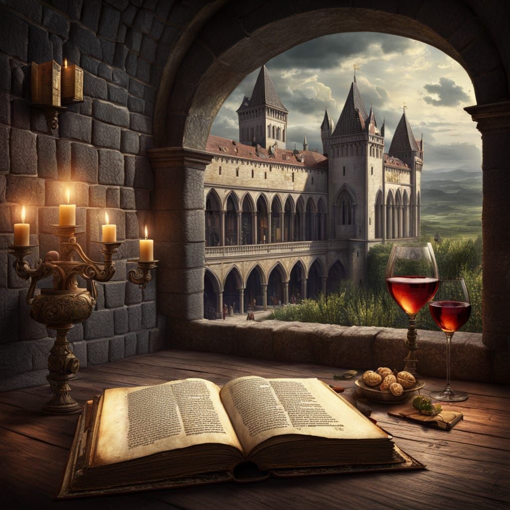Medieval Wine Illustrations in Stunning Digital Art