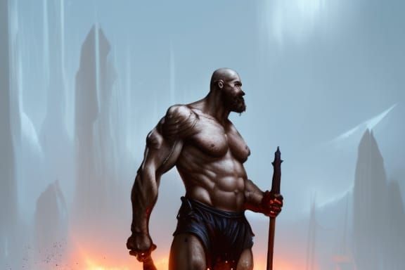 Hyperdetailed Giant in Dark Fantasy Style