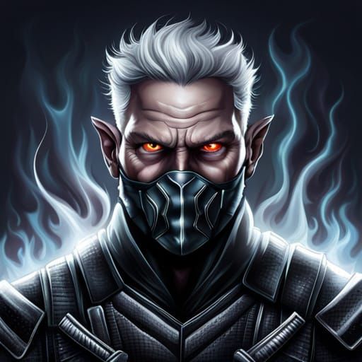 Sinister Smoke Ninja Portrait in Unreal Engine 5