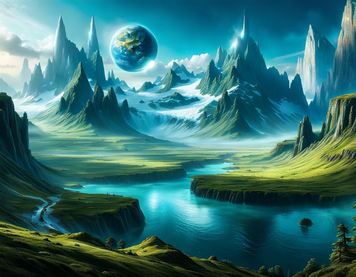 Cinematic Science-Fantasy Landscape of Wonder