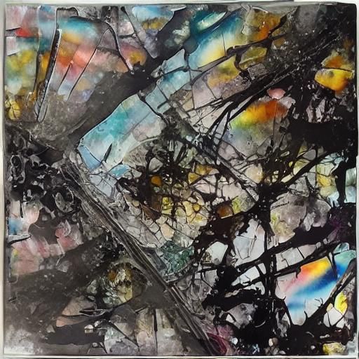 Despair: Shattered Identity in Alcohol Inks and Watercolor