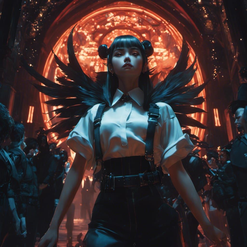 Gothic Girl in Cinematic Ultrarealistic Style