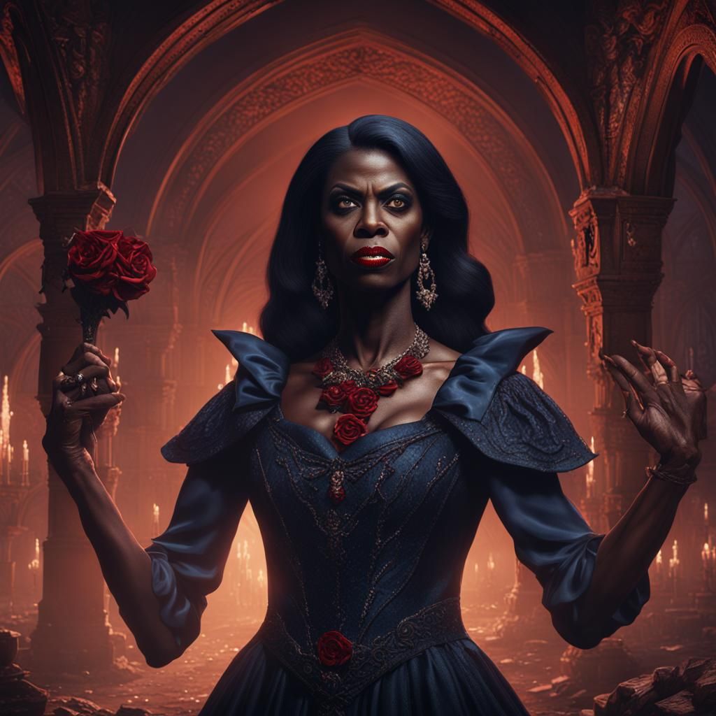 Omarosa as a Vampire: Detailed Matte Painting