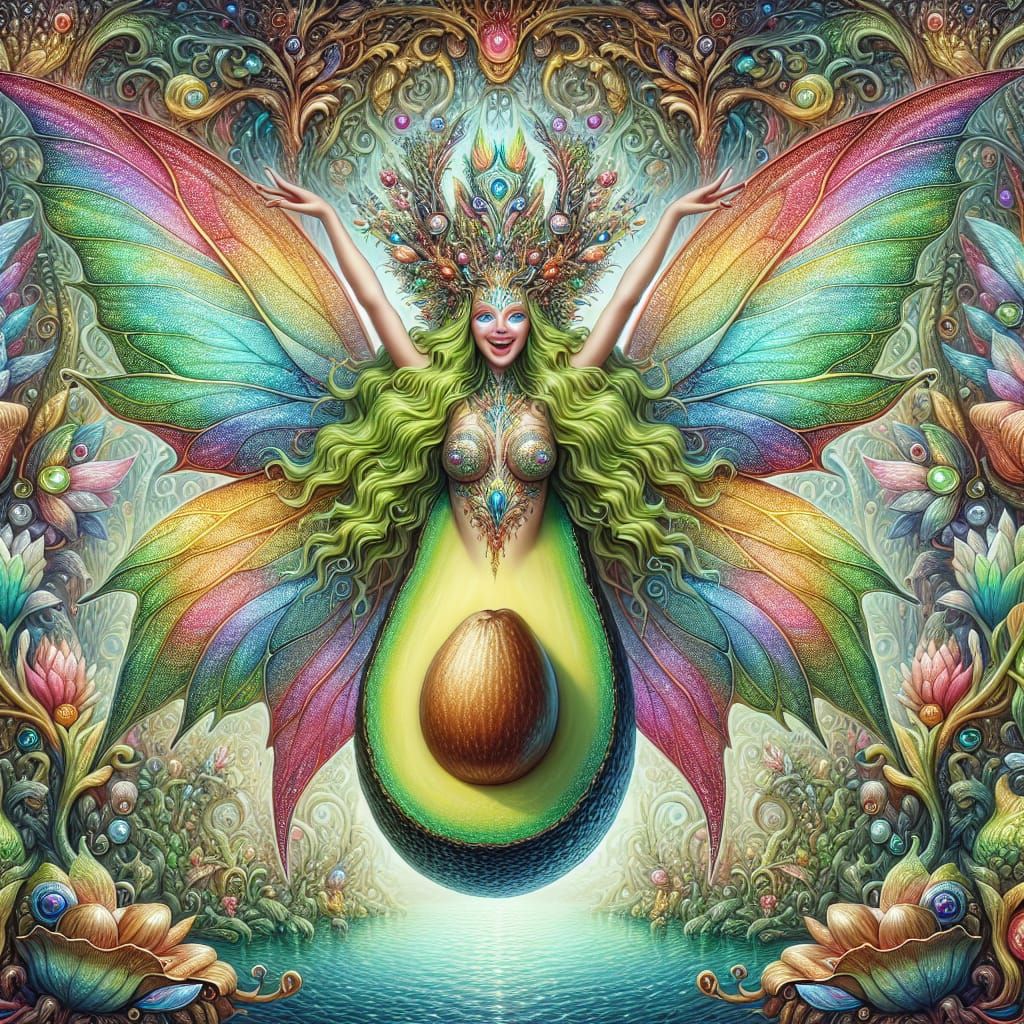 Avocado Fairy in Ornate Fairy Forest