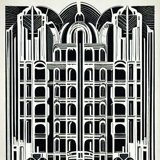 Art Deco Vampire Curtains in Verneuil Style