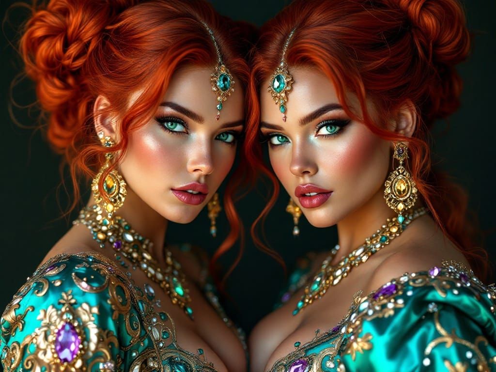 Stunning BBW Women in Opulent Futuristic Gown