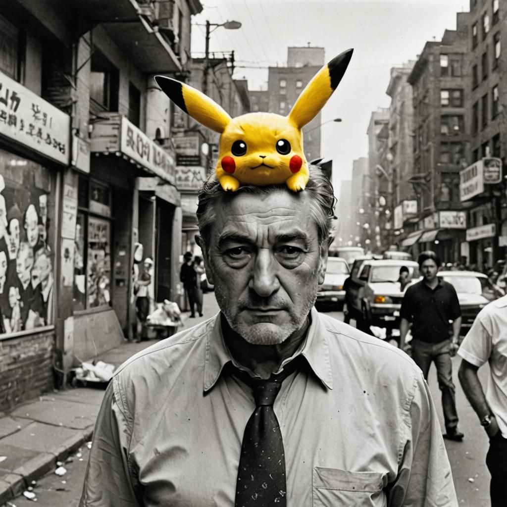 Pikachu Body Topped with Robert De Niro Head