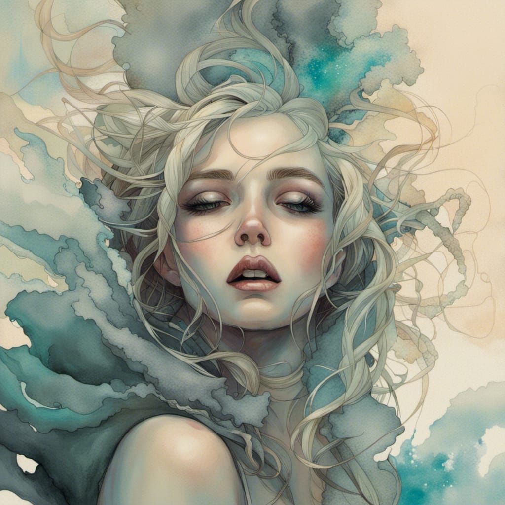 Majestic Rocky Mountains in Digital Painting Style