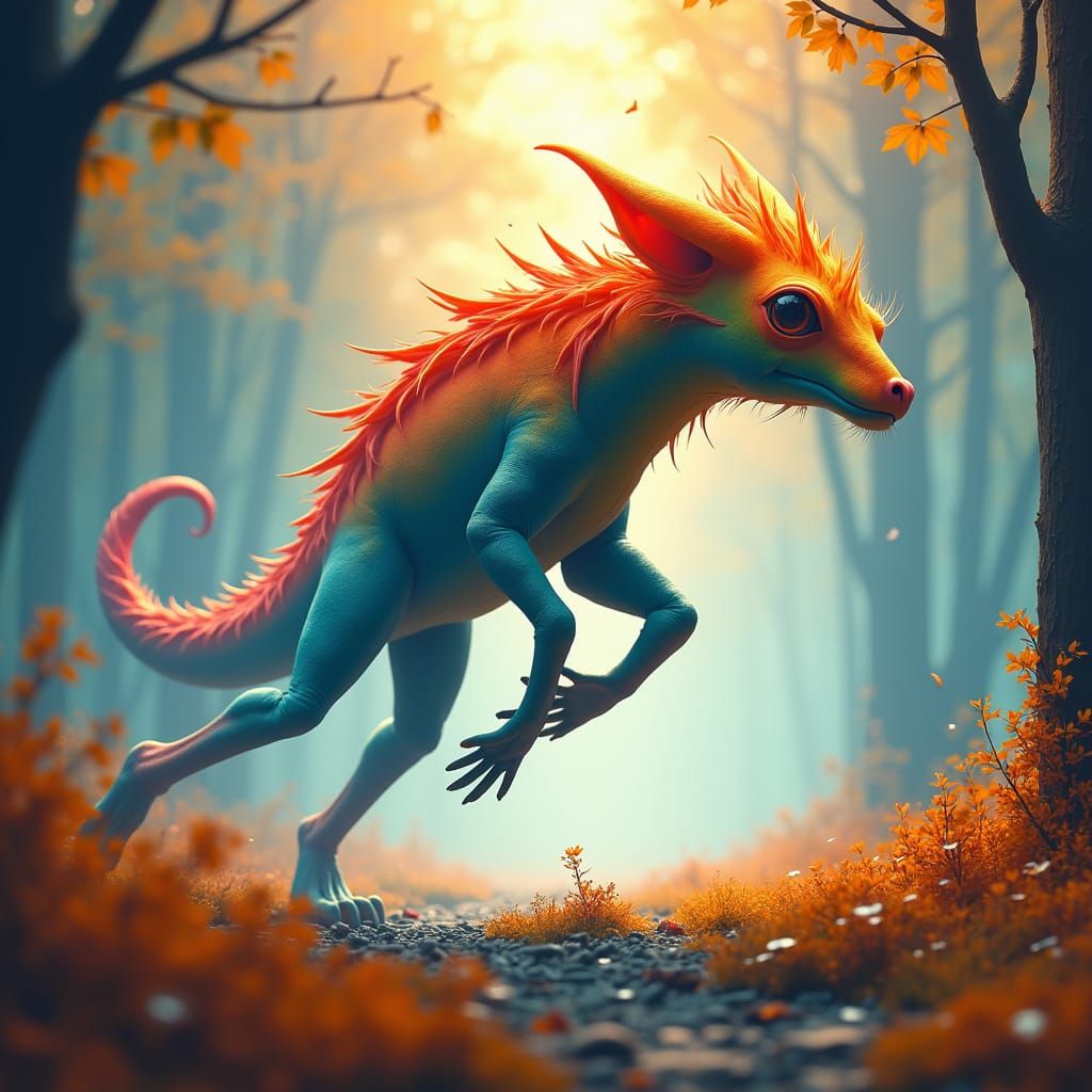 Sausage-Legged Runner in Mystical Fantasy World