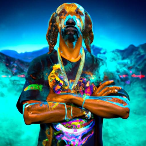 Fantastical Portrait of Snoop Dogg as Detailed Matte Paintin...