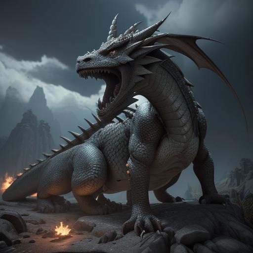 Epic 3D Dragon in Cinematic Game Style