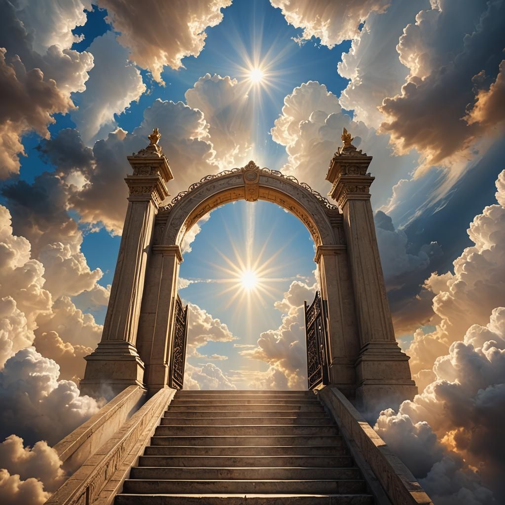 Heavenly Gate: A Hyper-Realistic Stairway to Paradise