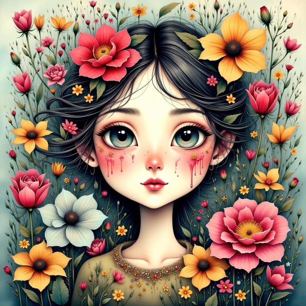 Whimsical Dreamlike Scene in Vibrant Futurism Style