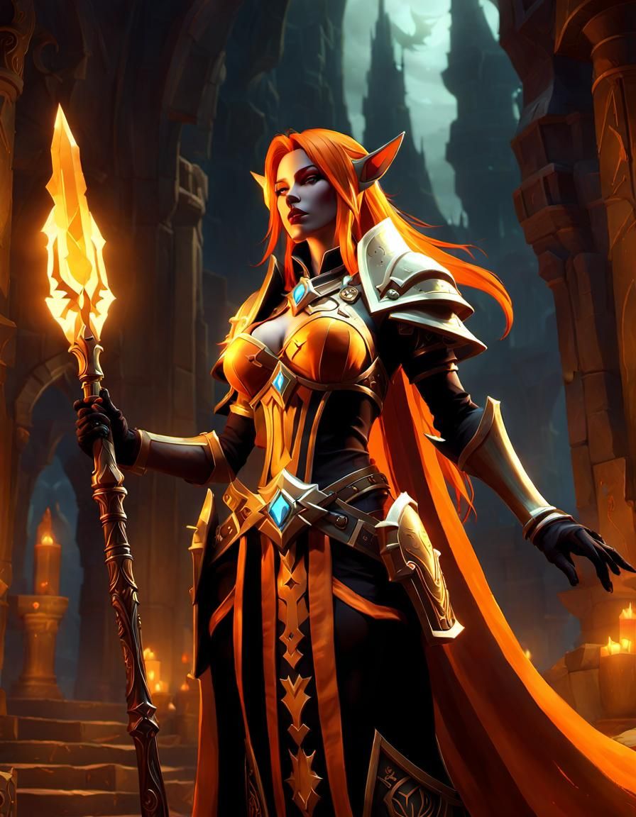 Forsaken Undead Priestess in World of Warcraft Style
