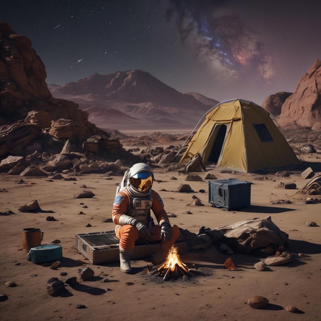 Ethereal Cosmic Landscape in Cinematic Style