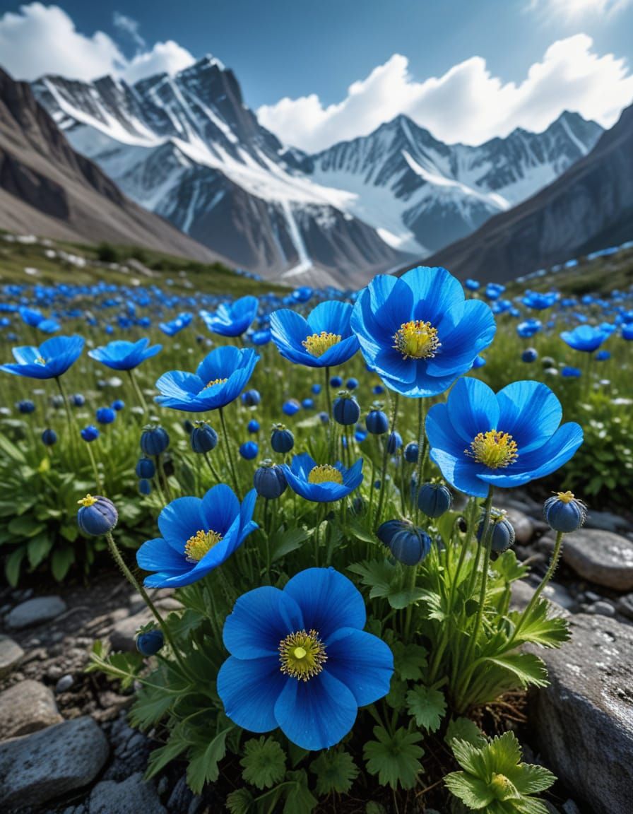 Himalayan Blue Poppies at Jade Dragon Snow Mountain