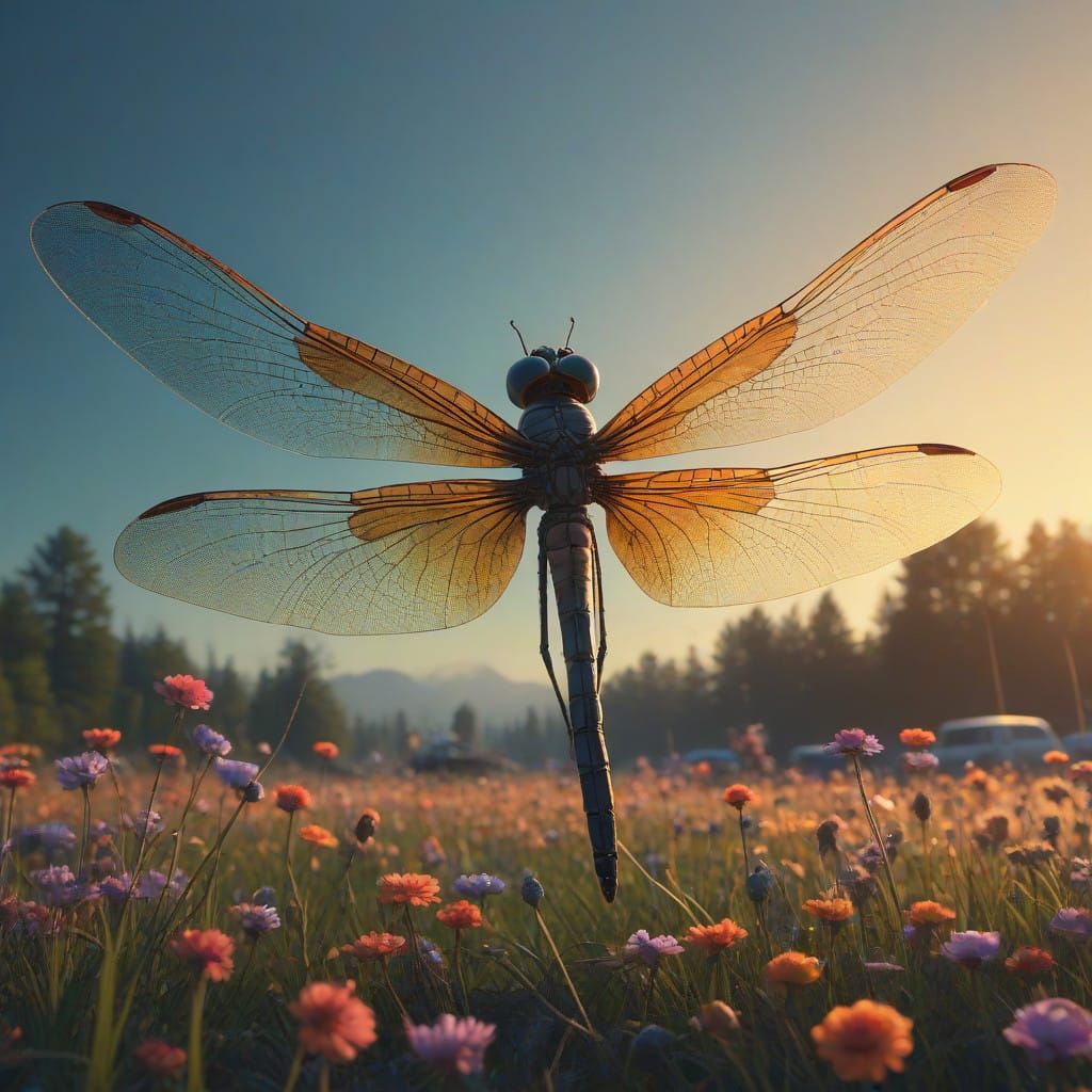 Mythical Fairy-Tale Creature in Vibrant Dreamworld DSLR Port...