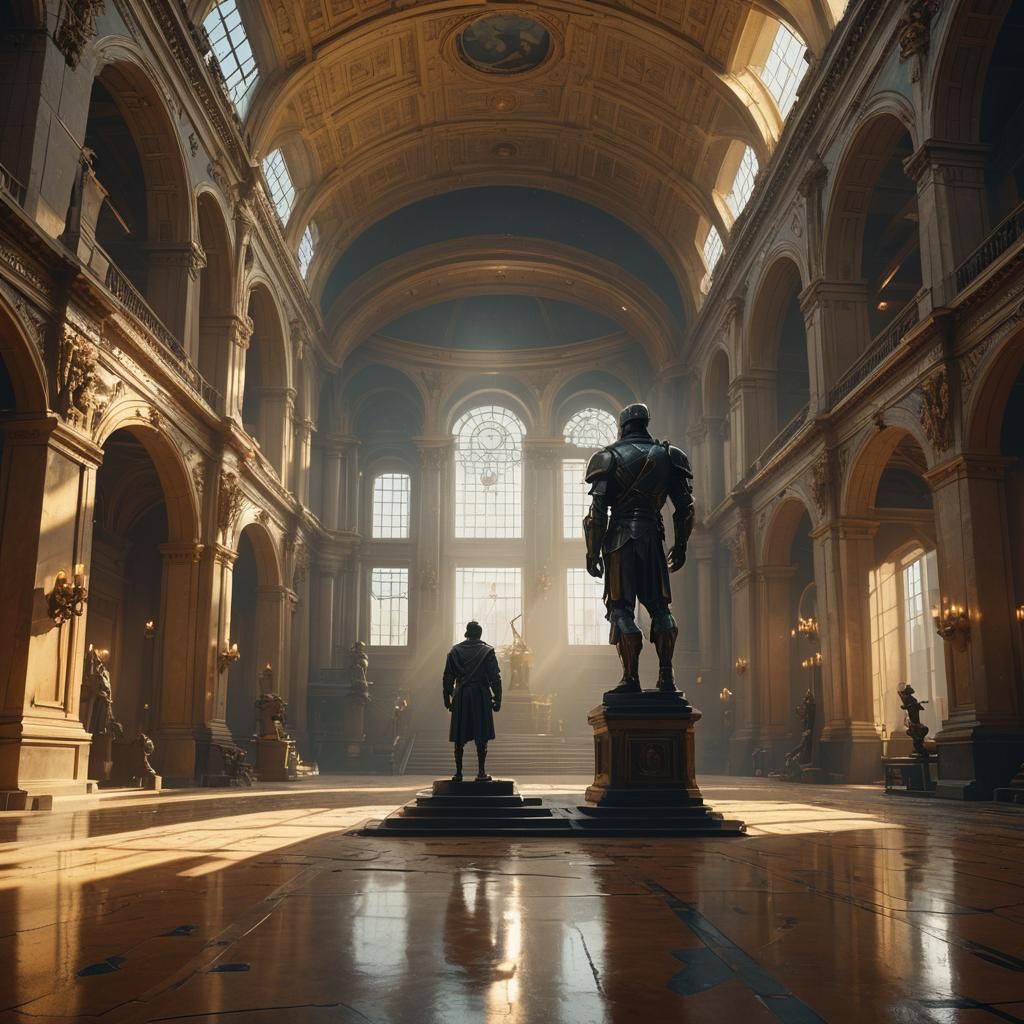 Statue of Mr Jay Alexander in Ornate Hall