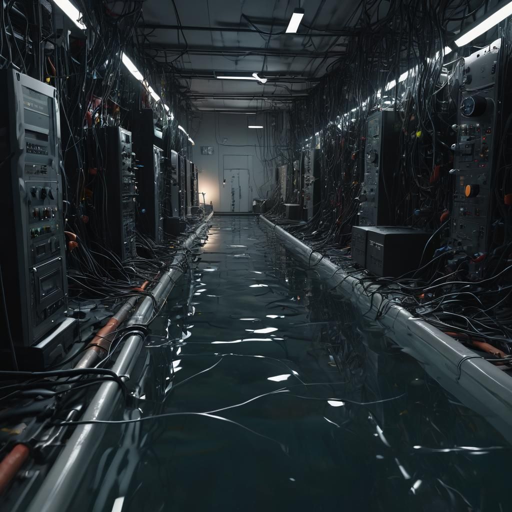 Nightmarish Rube Goldberg Machine in Hyperrealistic Style