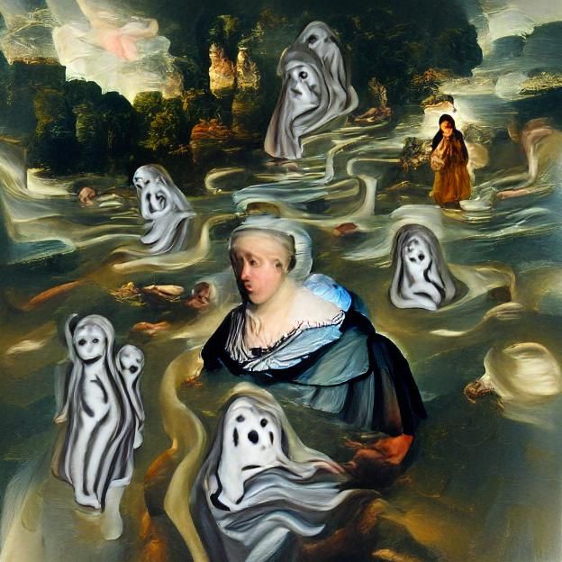Mannerist Woman in River of Ghosts