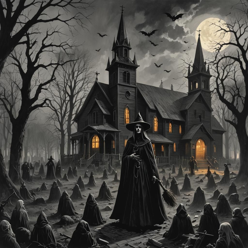 Sinister Folk Horror Church in Black Salem