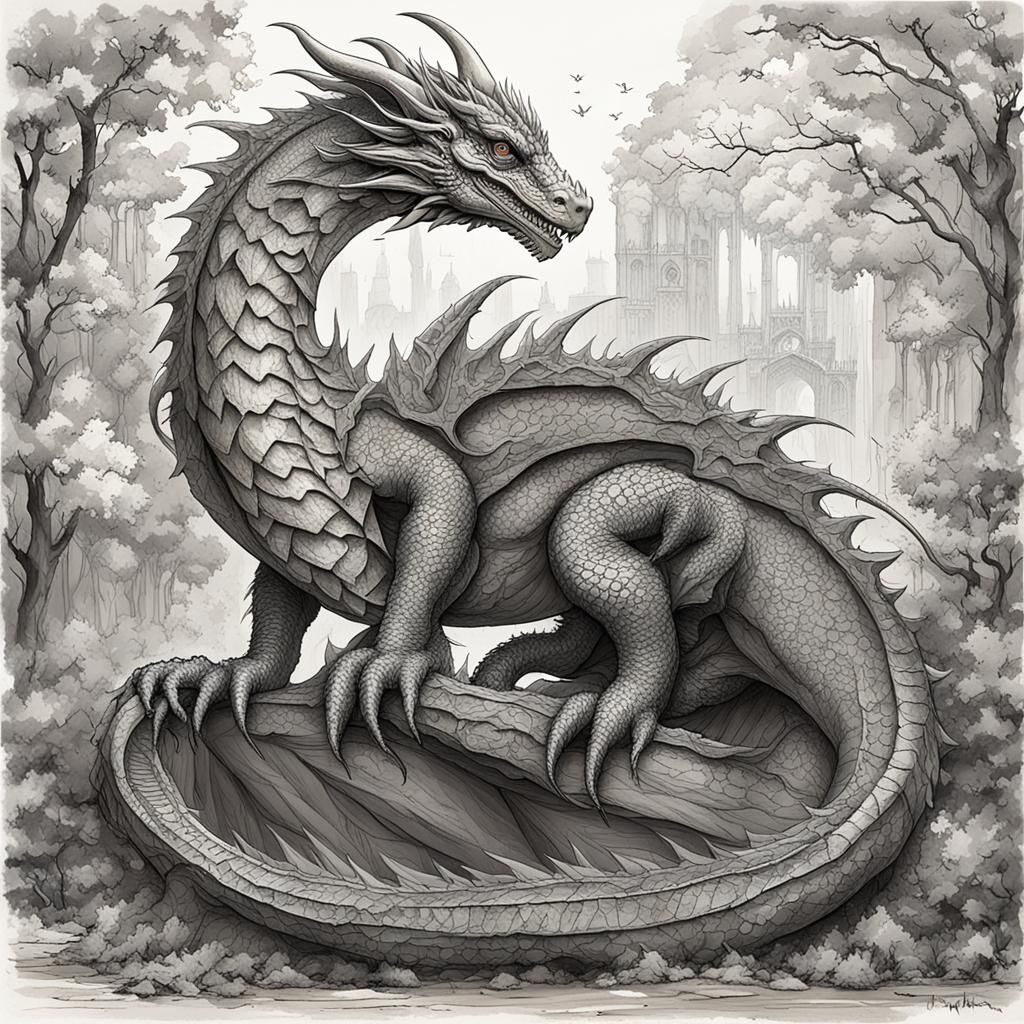 Dragon Love Fantasy Concept Art in Unreal Engine 5