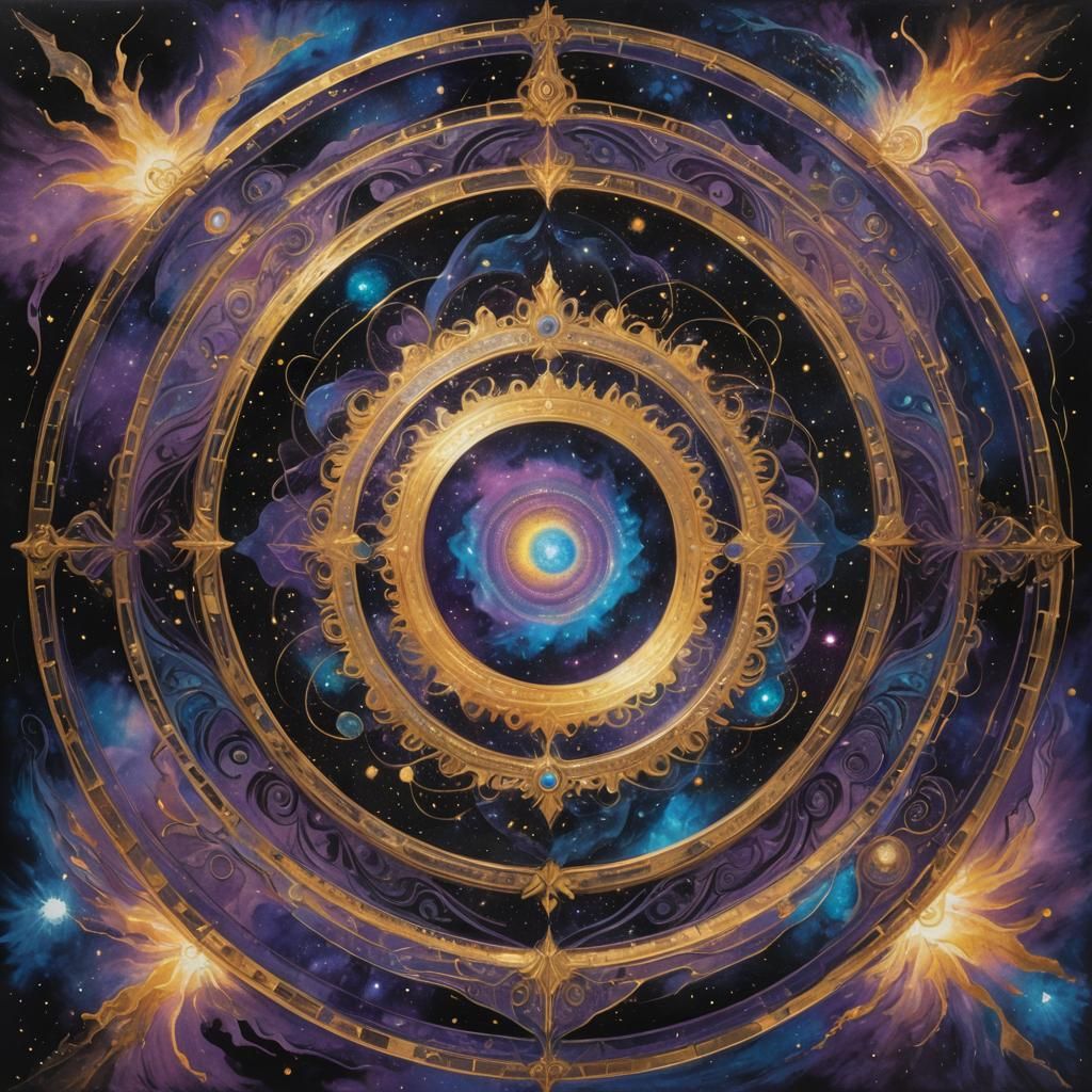 Cosmic Portal in Space with Astral Energy