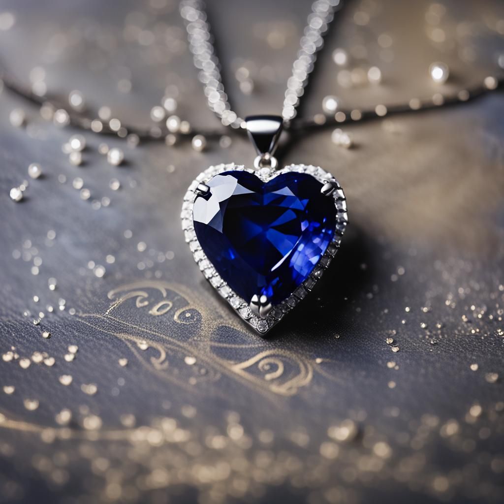 Magnificent Sapphire Necklace Worn By Beautiful Woman