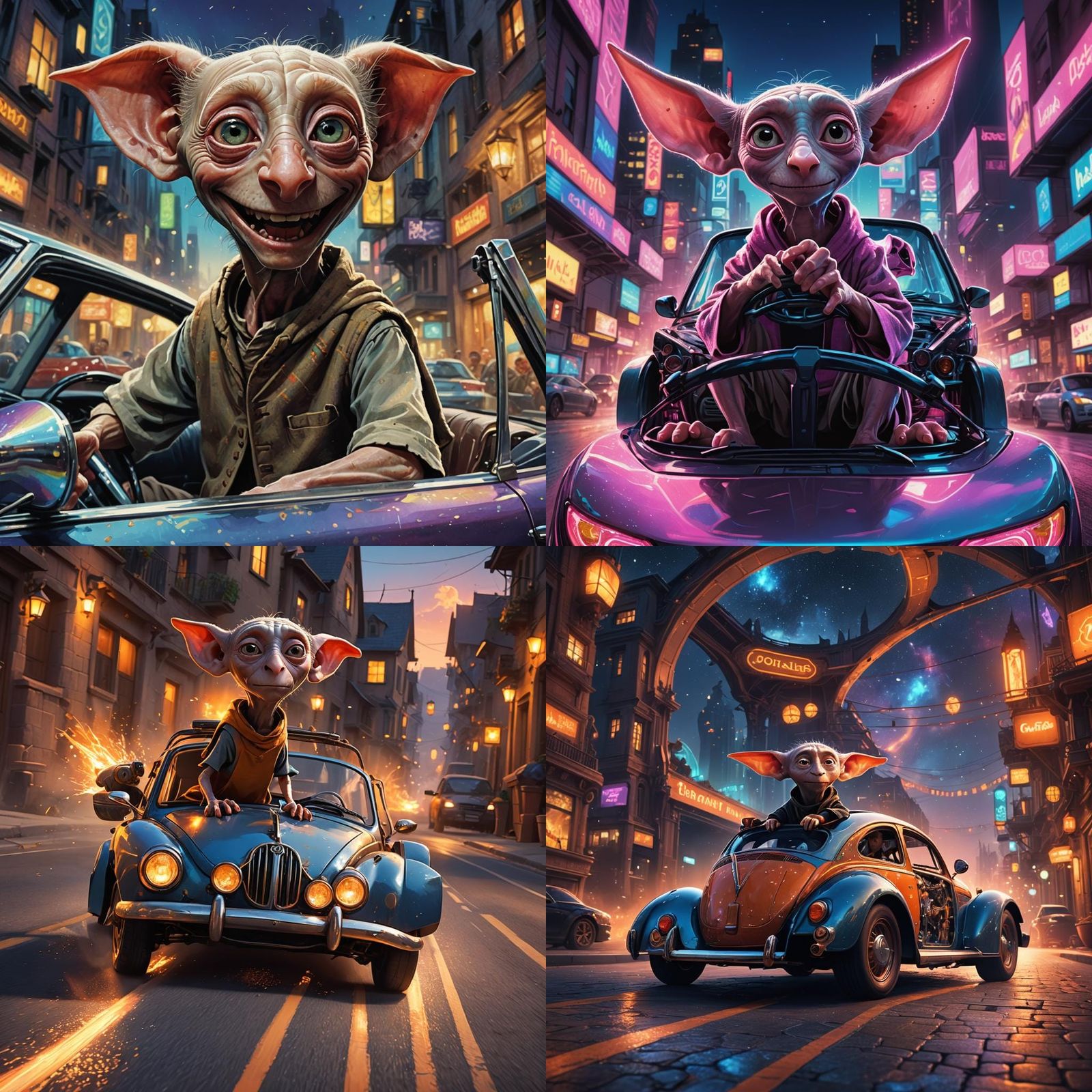 Dobby Drives a Car: Fantasy Concept Art