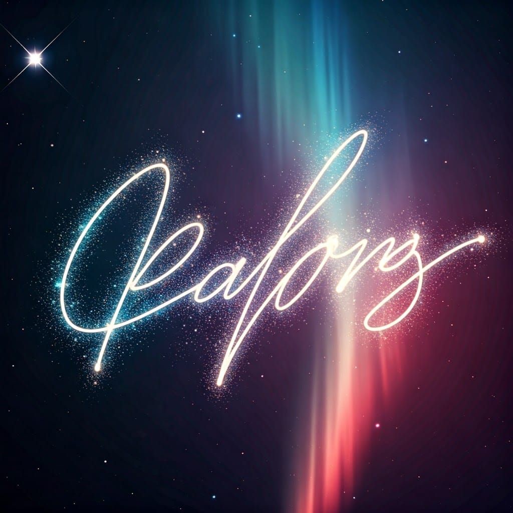 Ethereal Stardust Script in Pastel Colors