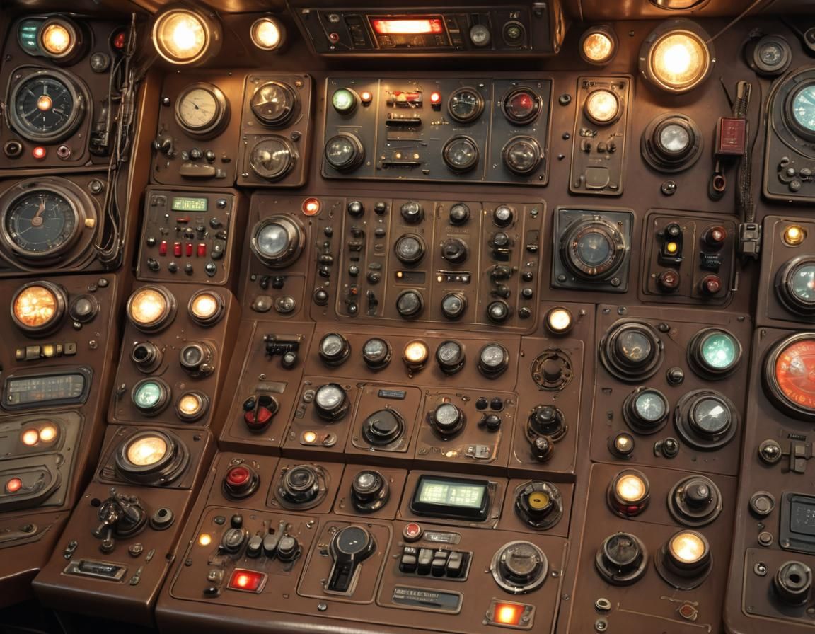 Dieselpunk Sci-Fi: 1940s Star Trek Command Deck