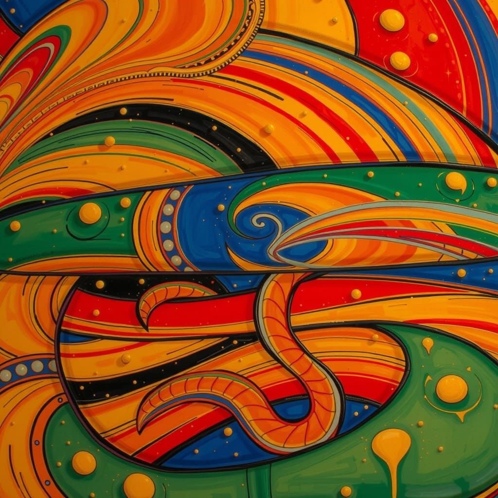 Dynamic Swirling Vortex Abstract Art