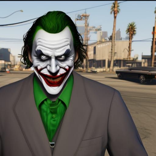 The Joker in GTA 5: 3D Rendered Art