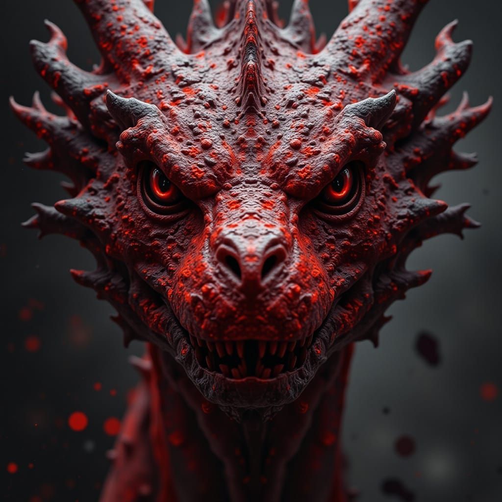Close-Up Fire Dragon Scales in Ultra HD
