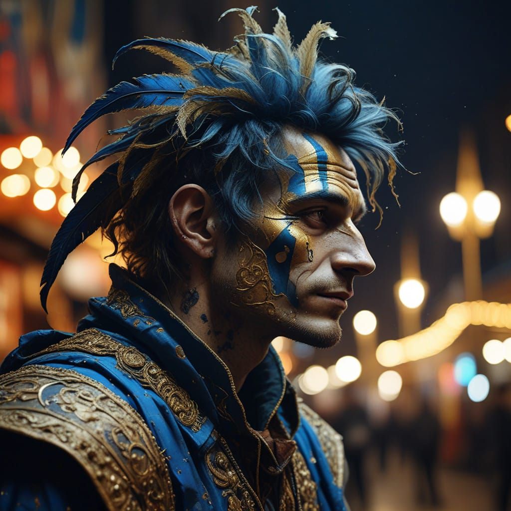 A Lonely Jester Under Moonlit Skies