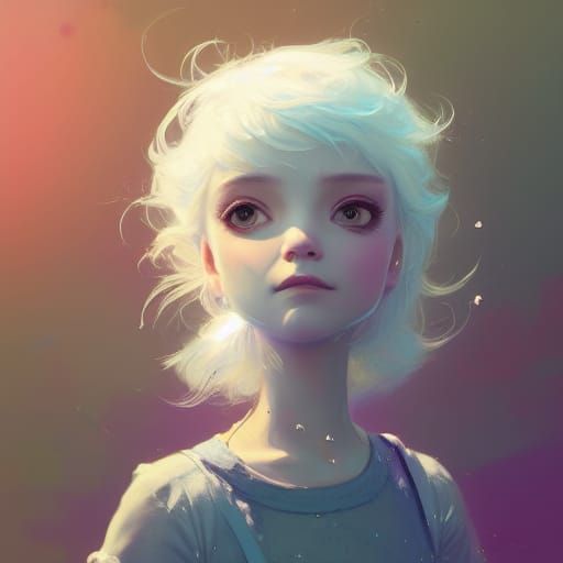 Luminescent Pop Art Character in 3D Shading