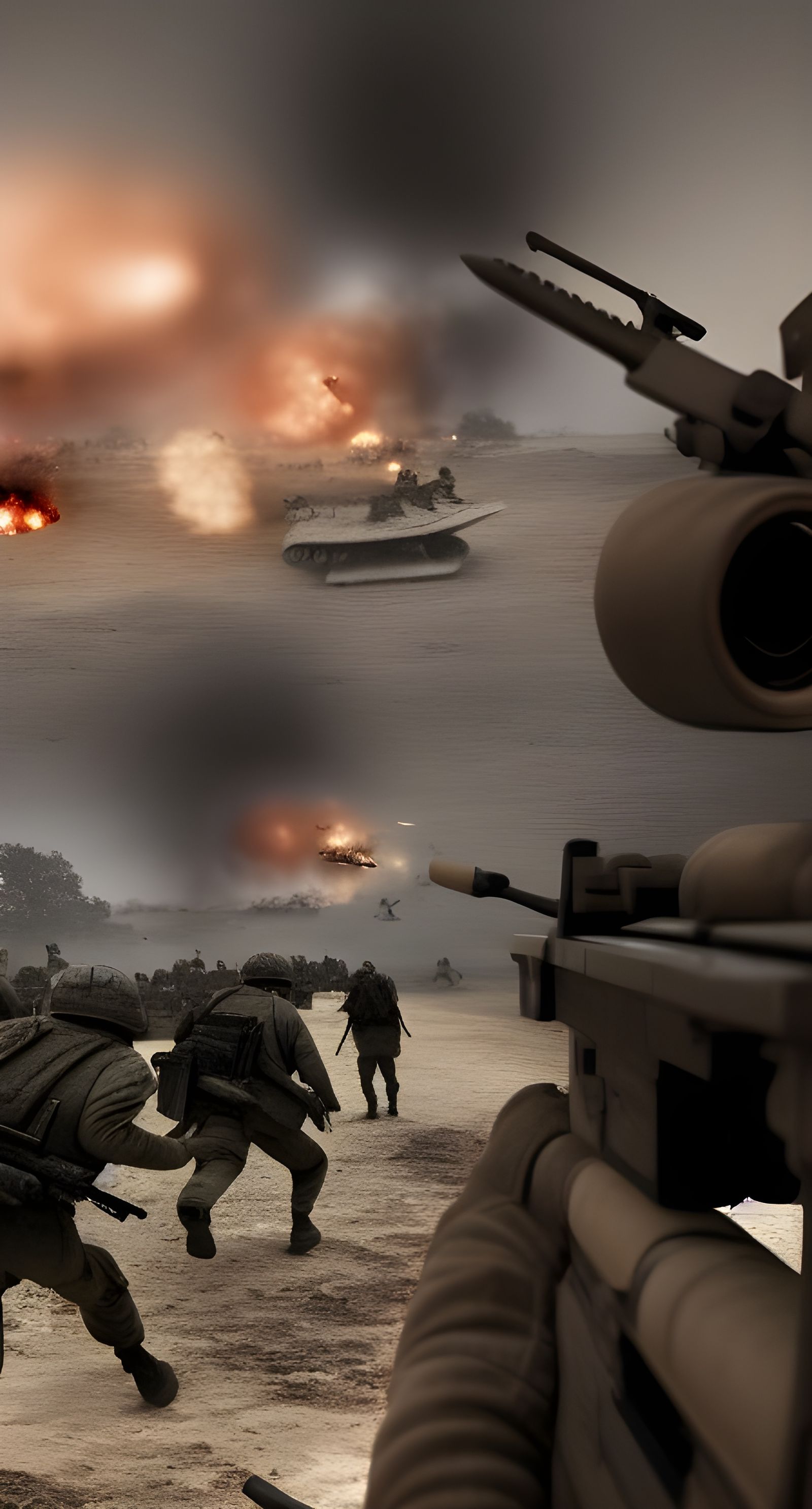 Photorealistic Modern War Scene in 8K Resolution