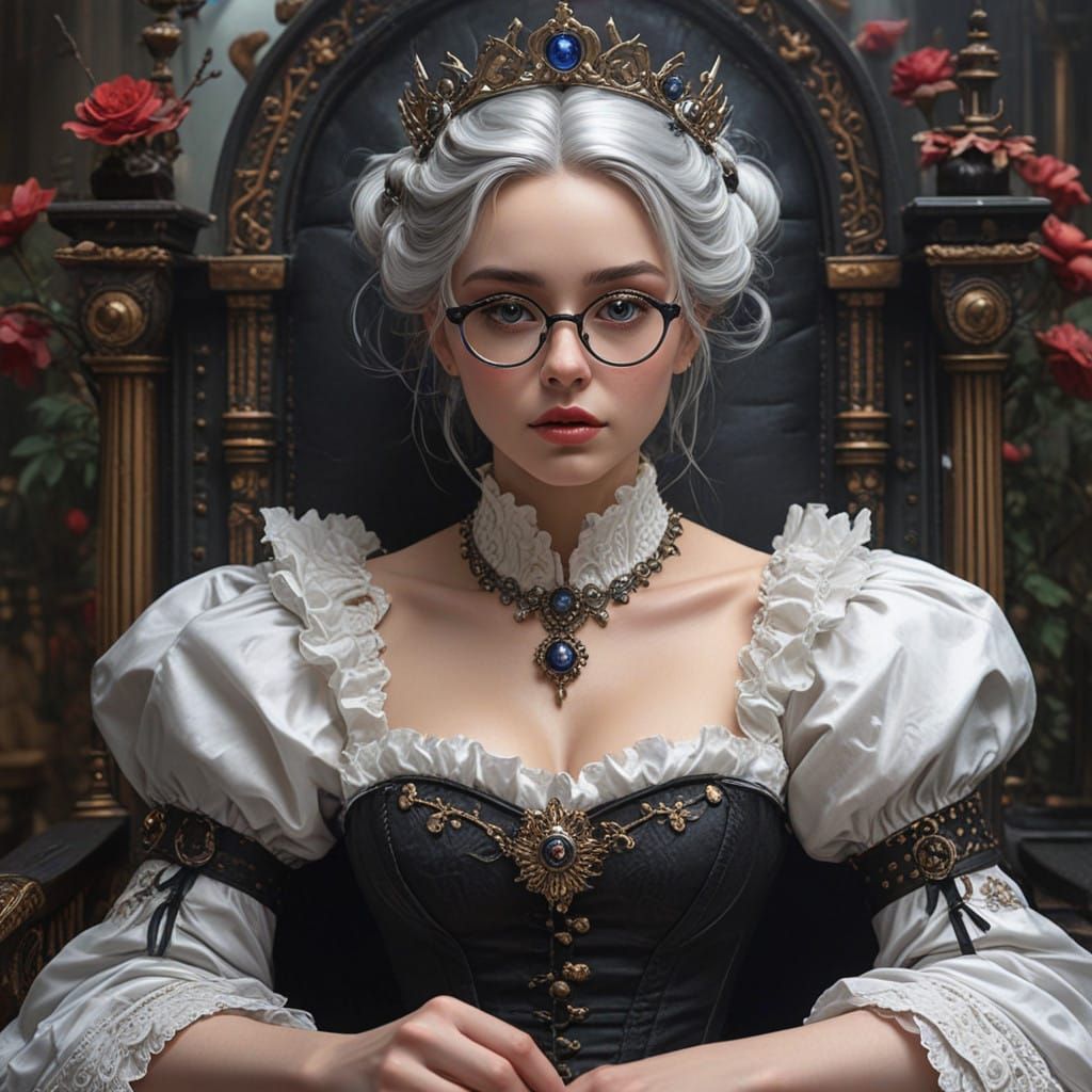 Mad Scientist of Steam and Roses in Cyberpunk Style