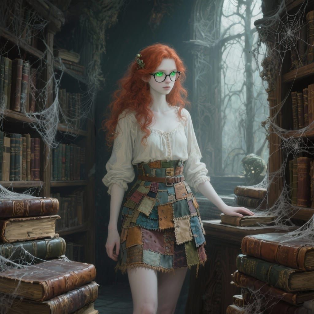 Sensuous Librarian in Mystical Library