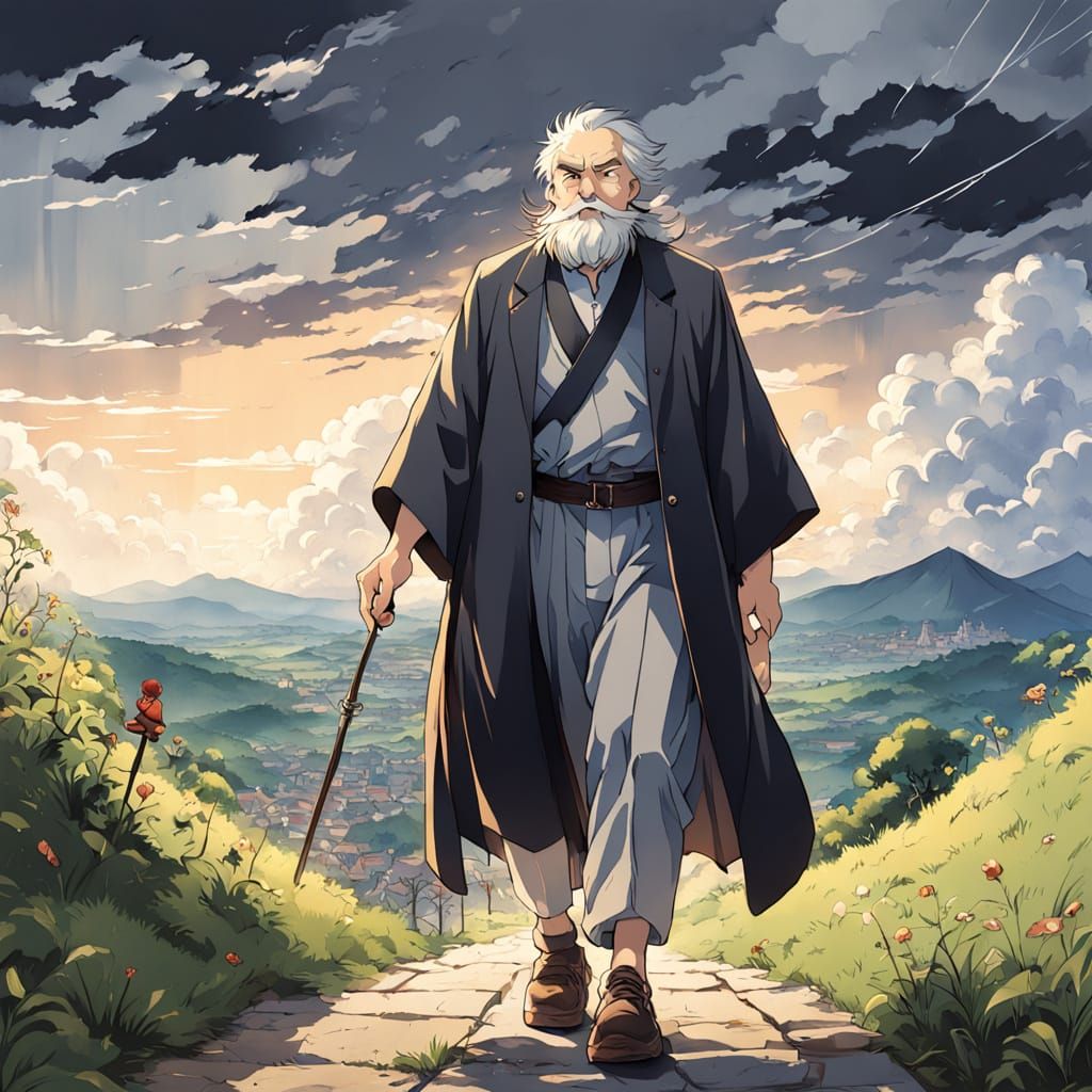 Italian Family Awaits Storm in Anime Style