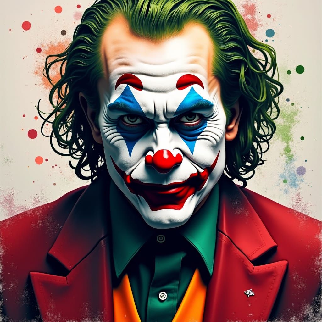 Joker Graffiti Art in Street Style
