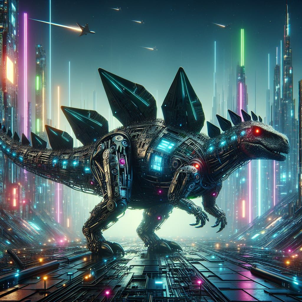 Cyberpunk Stegosaurus