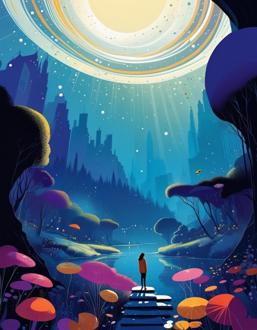 Dreamscape Triggered by Speech: Digital Cartoon