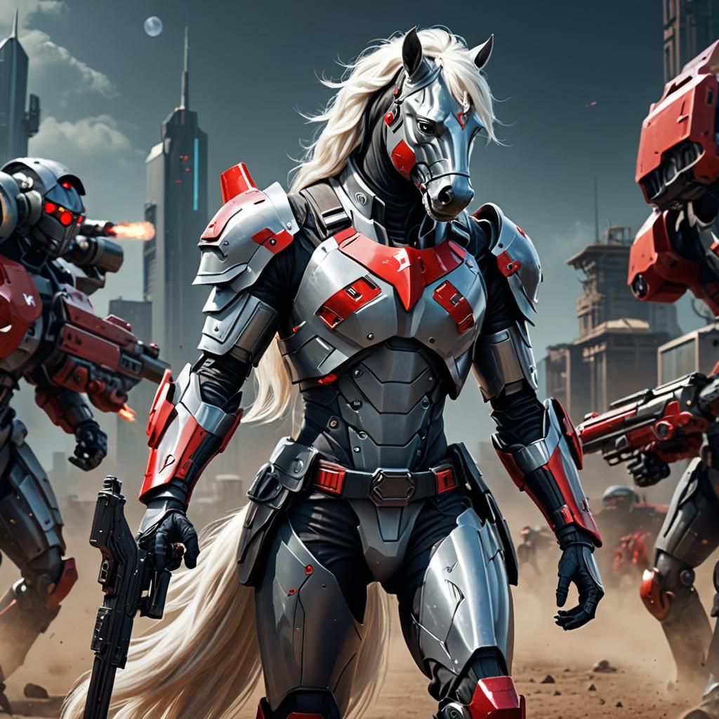 Thirty-Thirty, Marshall Bravestarr's horse sidekick, with up...