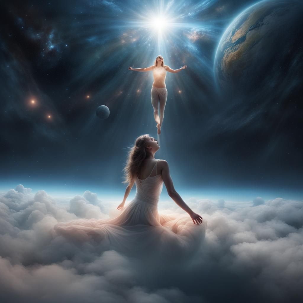 Ethereal Astral Projection in Hyper Realistic Space