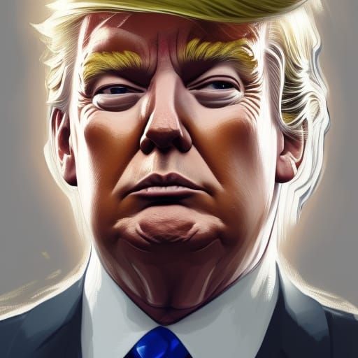 Detailed Portrait of Donald Trump in Artstation Style