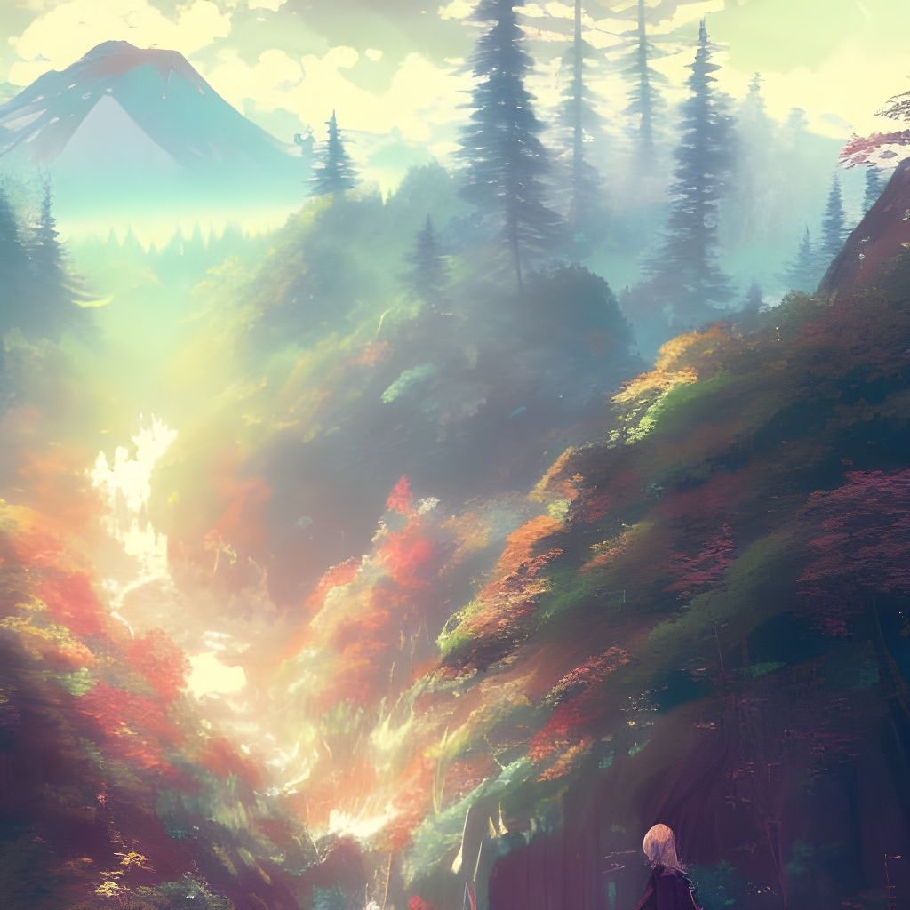 Mythical Anime Forest Landscape by Studio Ghibli